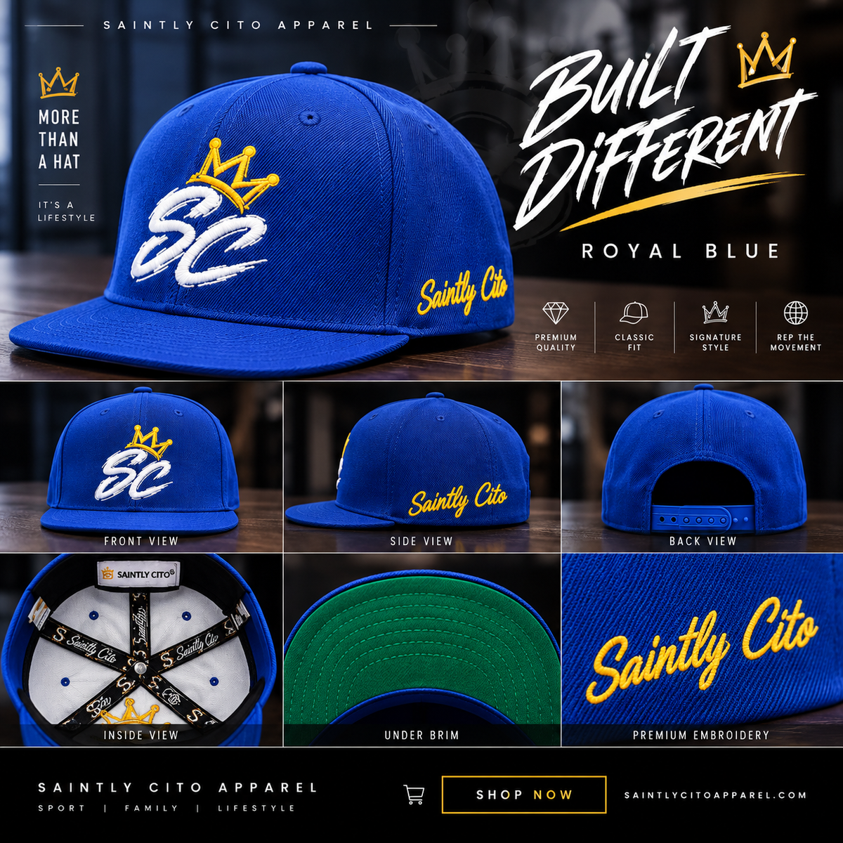 Saintly Cito Premium Snapback - Royal Blue